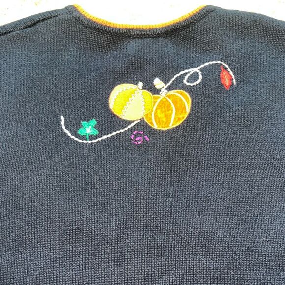 Vintage Studio Treat Knit Halloween Fall Autumn Vest Size XL - Picture 8 of 10